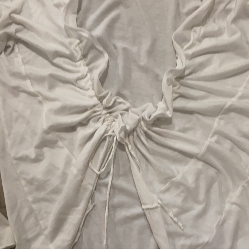 Velvet by Graham & Spencer White Cotton Shrug - Picture 5 of 7
